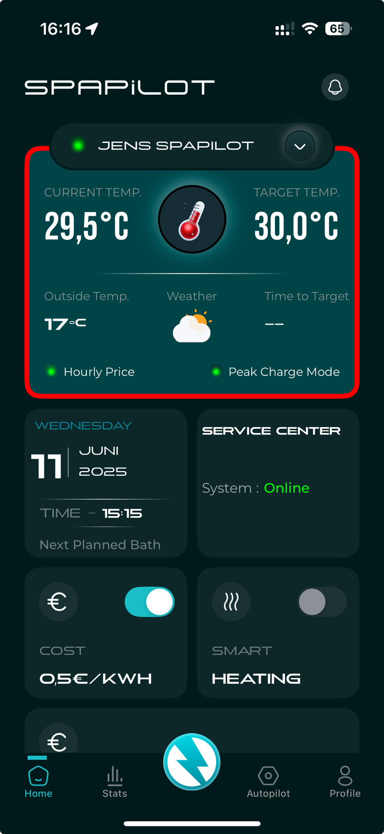 Home screen, part 1